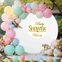 Baner na  Baby Shower Tablica Ścianka różowe złote lustro
